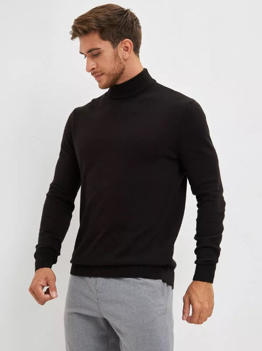 KMD080 Джемпер (вязаный трикотаж) ЧЕРНЫЙ