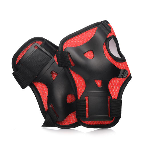 Набор защиты для катания (цвет красно/черный) в сетке