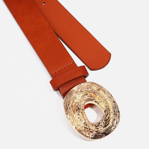 Ремень женский, ширина 3,5 см, пряжка металл, цвет рыжий - Simaland фото 2