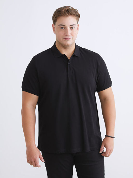 B?y?k Beden Polo Yaka Pike Erkek Ti??rt