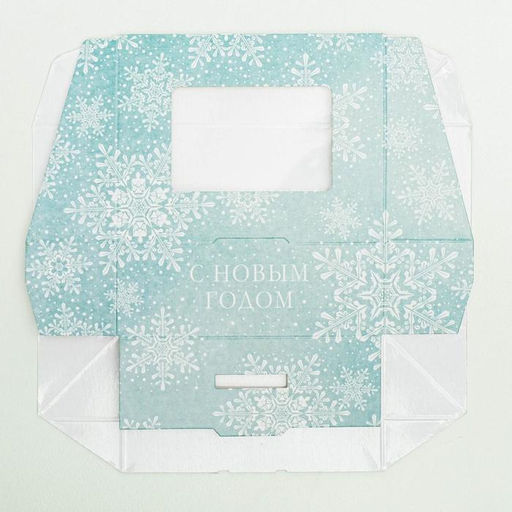 Цена за 5 шт. Коробка складная «Снежинки», 10×8×3.5 см