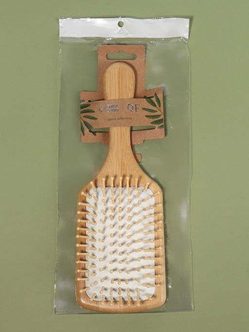 Расчёска массажная BAMBOO, широкая, бамбуковая, 8×25(±1) см