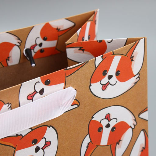 Пакет крафтовый вертикальный Пёсик, ML 23 27 11.5 см - Дарите счастье фото 4