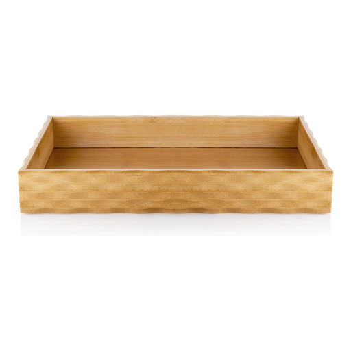 Поднос деревянный прямоугольный Walmer Flute 35х25х5 см, цвет светлое дерево фото 2