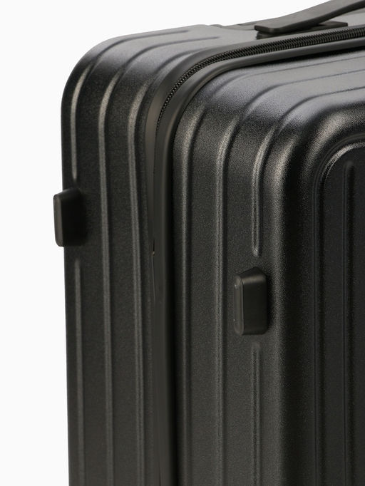 Чемодан на колёсах средний 74 л (М), на молнии, кодовый замок, 4 колеса, чёрный