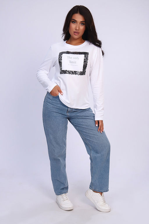 Футболка 55062 с дл. рукавом - Натали фото 5