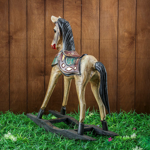 Сувенир «Лошадка качалка», 45×12×45 см, дерево