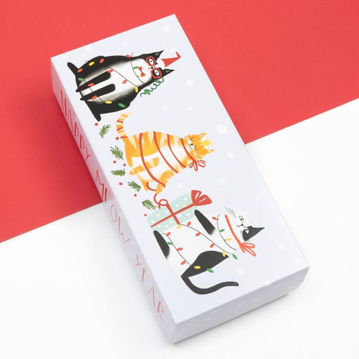 Носки женские новогодние Котики размер 36-39 (23-25 см), набор 5 пар - Kaftan фото 3