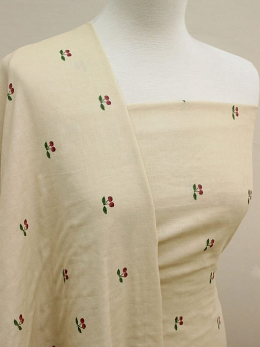 Муслин Премиум двухслойный гладкий Сладкие вишенки, ш.2.5м, хлопок-100%, 130гр/м.кв - Купава фото 6