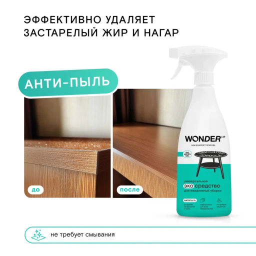 Чистящее экосредство для ежедневной уборки WONDER lab, 550мл