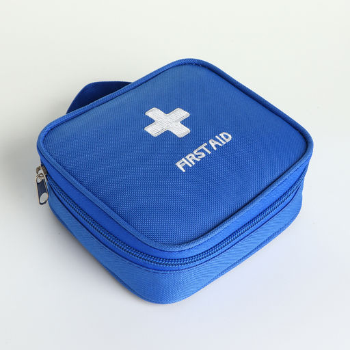 Косметичка - аптечка дорожная на молнии, с ручкой, синяя