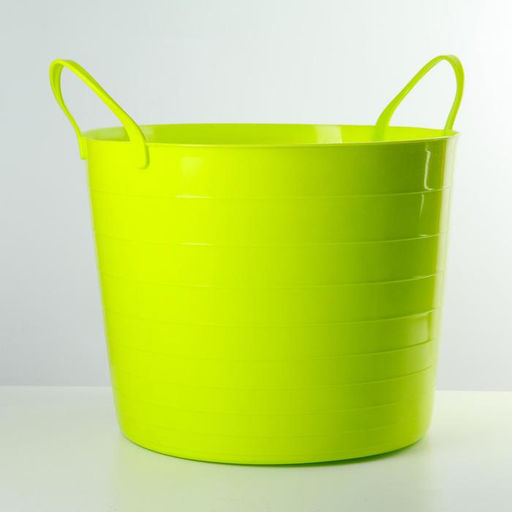 Корзина для белья мягкая, 27 л, d=37.5 см, h=30 см, ярко-зелёная