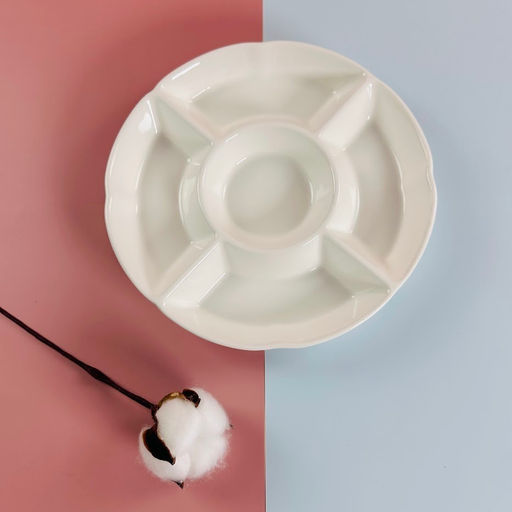 181-226 Круглая менажница 21см BIANCO в под.уп.(х24)Фарфор