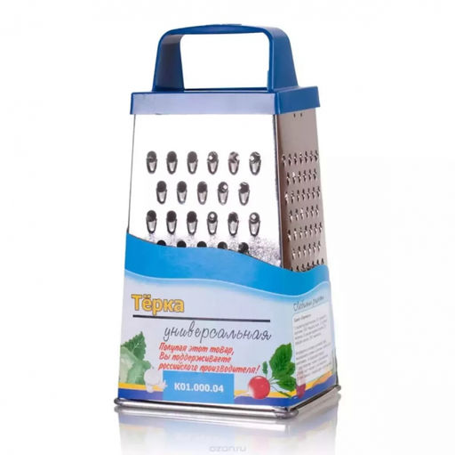 Терка универсальная КВАРЦ арт.К01.000.04 в уп. с пл. руч. из белой жести 0,25-0,28мм 11х8,5х22