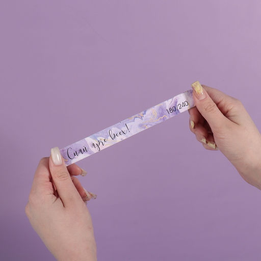 Цена за 3 шт. Пилка для ногтей «Сияй ярче всех!», прямая, 180/240 грит, 18 см, разноцветная