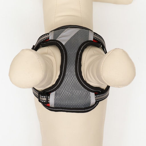 Комплект амуниции светоотражающий, размер S, ОГ 35-60 см, стропа 1,5 см, серый - Пижон фото 6