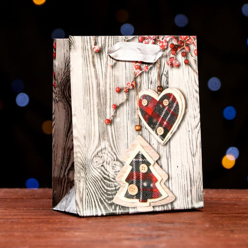 Цена за 12 шт. Пакет ламинированный Зимний вечер 11,5 х 14,5 х 6 см