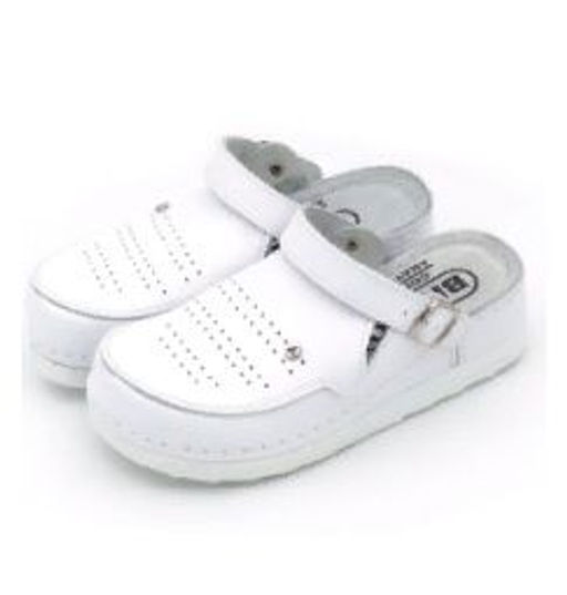 Jelena B | 703 / (white)/ Женские сабо (белый) из натуральной кожи. - Milka shoes&more фото 2