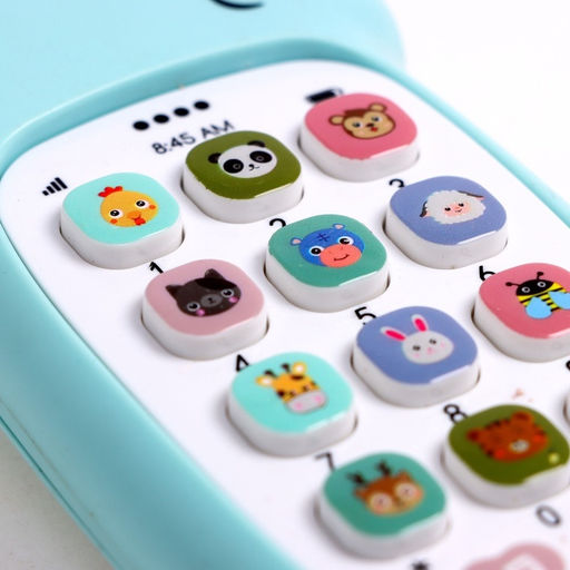 Музыкальный телефон детский «Любимый единорог», звук, цвет голубой