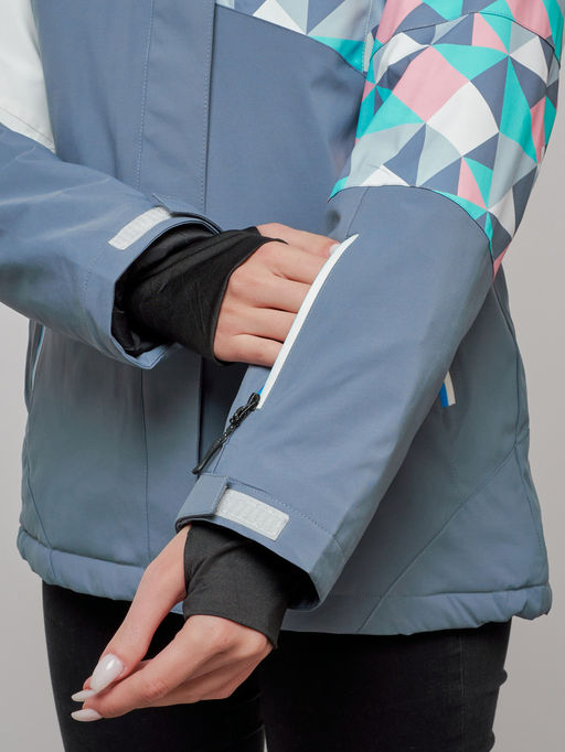 Горнолыжный костюм женский зимний белого цвета 02337Bl - Chunmai фото 10