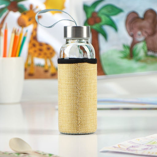 Бутылка для воды в чехле Дино, 300 мл, h=17 см, стекло, рисунок МИКС - Simaland фото 3