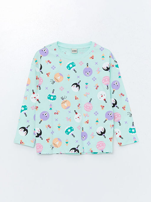 Bisiklet Yaka K?z ?ocuk Pijama Tak?m