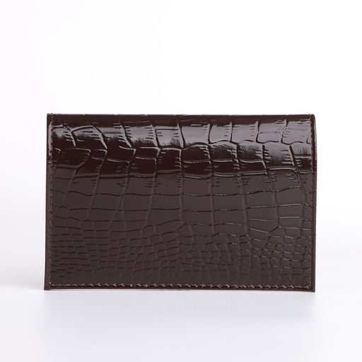 Обложка для паспорта, тёмно-коричневая