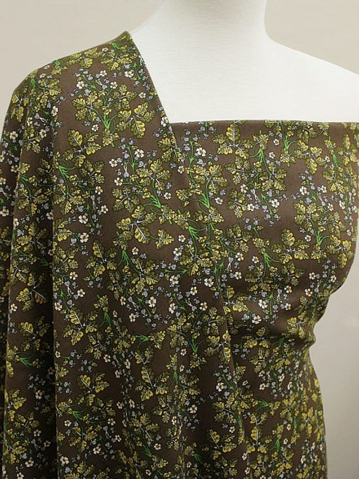 Штапель Мироль цв.шоколадно-коричневый, ш.1.45м, вискоза-100%, 100гр/м.кв - Купава фото 8