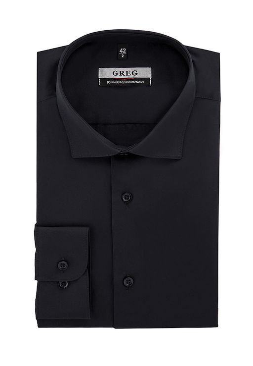 Сорочка мужская длинный рукав GREG 340/139/BLK/Z  фото 2