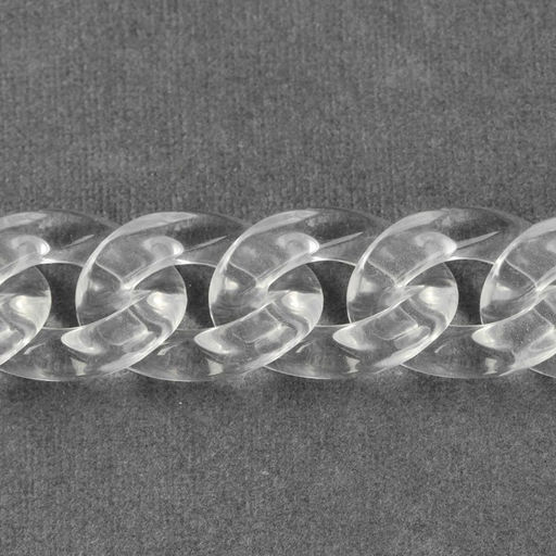 Цепочка для сумки, пластиковая, 17×23 мм, 120 см, прозрачная