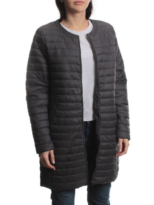 K-528 DK. GRAY Куртка демисезонная стеганая женская (70 гр. холлофайбер) - Fashion фото 6