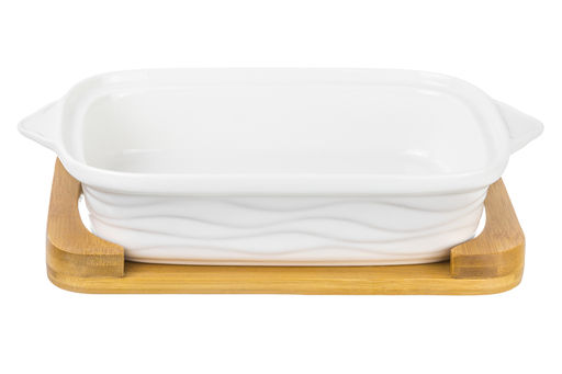 Блюдо для запекания Elan Gallery Айсберг волны 30×18×13 см 1.1 л с крышкой  фото 6