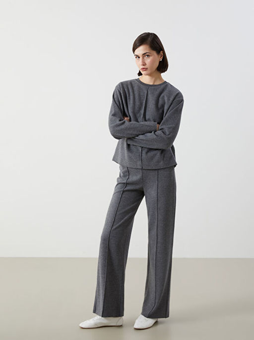 Beli Lastikli Kad?n Triko Pantolon