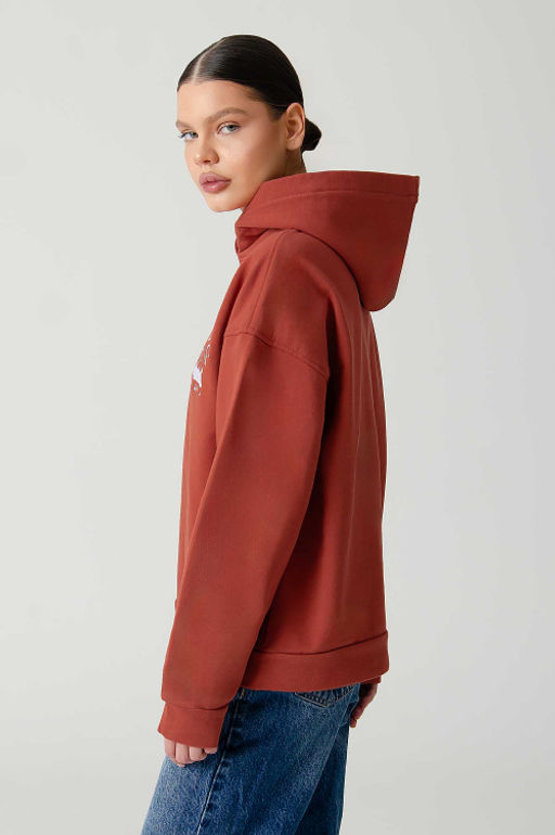 Арт. 15126 Худи женское с капюшоном 44-52 (5 шт) Цвет:терракотовый - Калинка фото 4