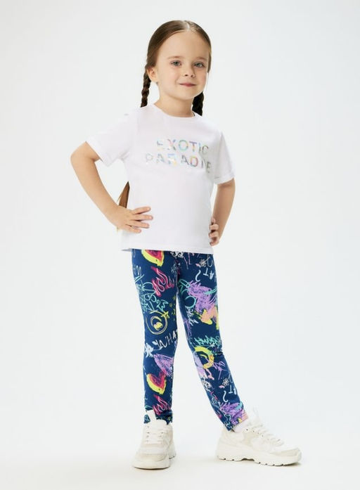 20230160009, Брюки детские для девочек (лосины) Tropic разноцветный