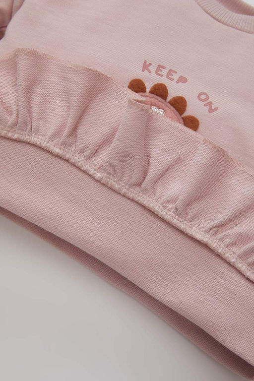 Толстовка с принтом Safari для маленьких девочек, набор из 2 шт. - Defacto фото 5