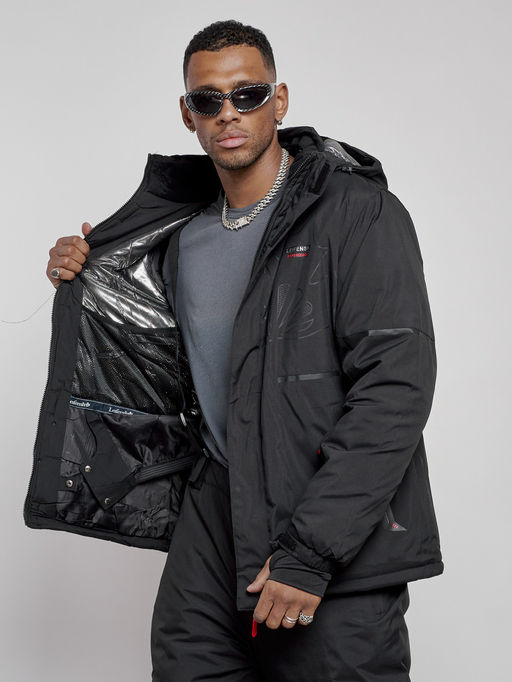 Горнолыжный костюм мужской зимний черного цвета 6306Ch - Leifensh фото 13