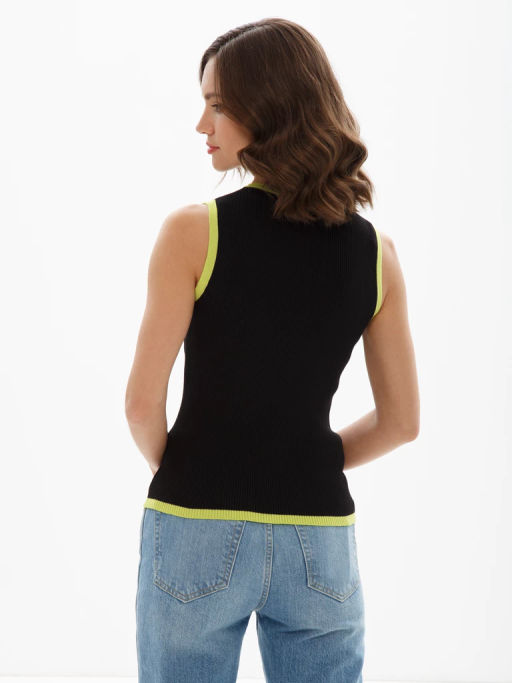 Топ женский 12421-51002 black/lime - Eleganzza фото 3
