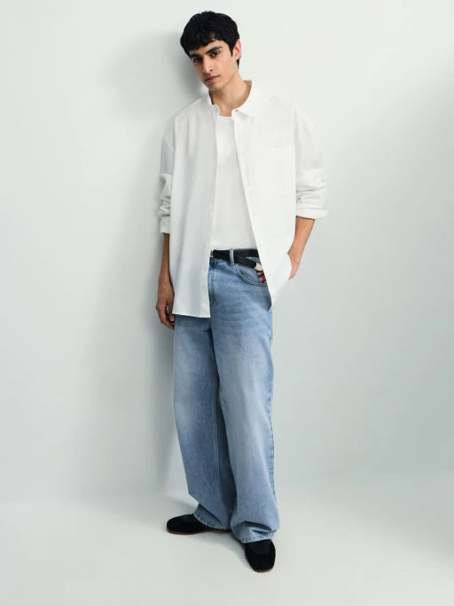 Рубашка oversize из 100% хлопка / Zarina  фото 2