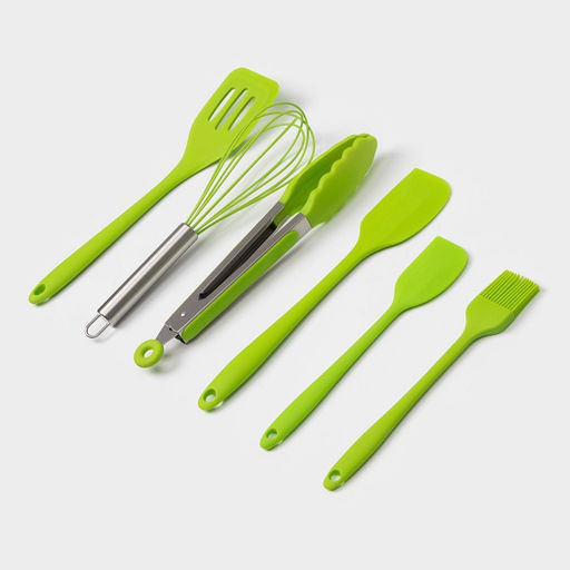 Набор кухонных принадлежностей Green, 6 предметов, цвет зелёный