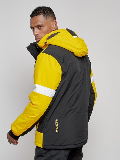 Горнолыжный костюм мужской зимний желтого цвета 6313J - Leifensh фото 8