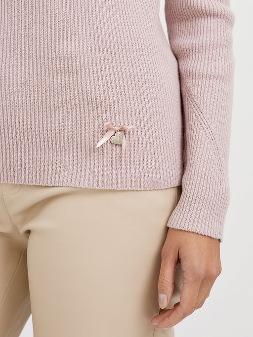 водолазка женская в розовом цвете в рубчик - Glenfield фото 5