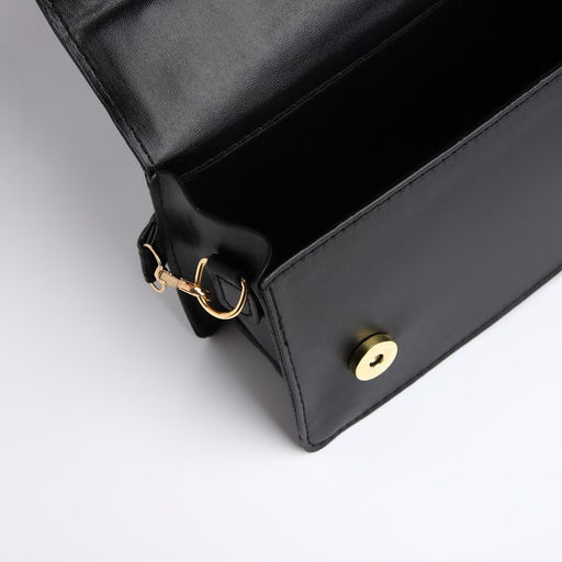 Сумка с клапаном, с кошельком, цвет черный 20*12*7 см - Nazamok фото 6