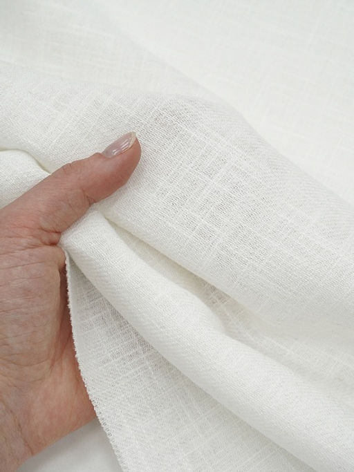 Крапива Рами (Ramie)-диагональ, цв.Белый, ш.1.4м, крапива-100%, 230гр/м.кв - Купава фото 4