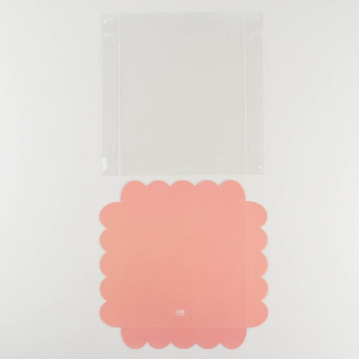 Цена за 5 шт. Коробка для печенья, кондитерская упаковка с пластиковой крышкой, «Съешь меня и улыбнись», 18×18×3 см