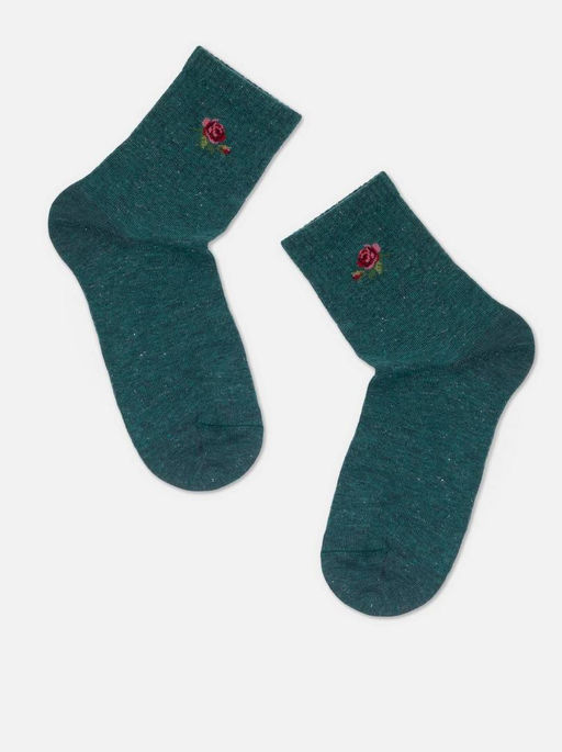 Цена за 2 пары. Носки с рисунком БРЕСТСКИЕ НОСКИ ЖЕНСКИЕ 1155 CLASSIC (средней длины с люрексом)