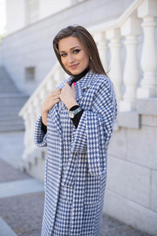 Пальто женское демисезонное 20905 (беж./клетка) - Kankan фото 15