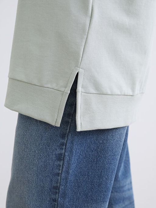Bask?l? Oversize Kad?n Sweatshirt Tunik