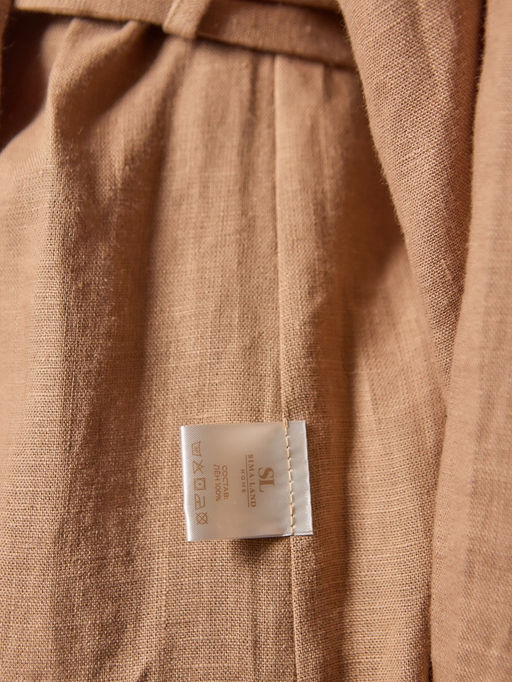 Халат домашний женский SL Linen Home, размер L, кофейный