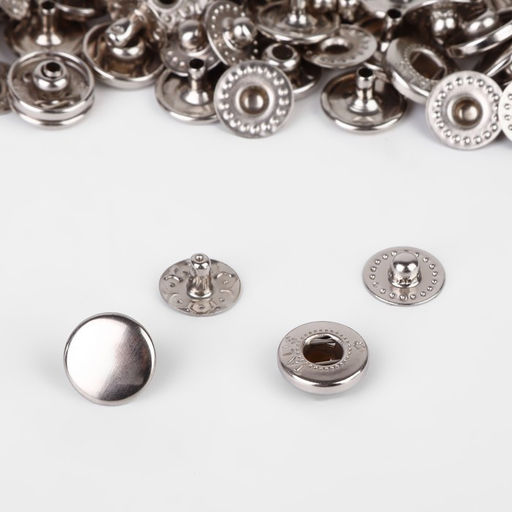 Цена за 20 шт. Кнопка установочная, Альфа (S-образная), d = 10 мм, цвет никель - Simaland фото 2